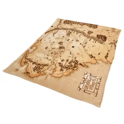 Figurine the lord of rings middleearth map cozy blanket